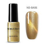 NICOLE DIARY Magnetic Nail Polish  Colorful Sequins Soak Off Nail Art Polish varnish Varnish Nail Designs DIY 6ml