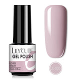 LILYCUTE 7ml Nail Gel Polish Pink Red Nail Color UV Gel Soak Off UV Led Gel Base Top Coat Semi Permanent UV Nail Art Gel Varnish