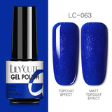 LILYCUTE 7ml  Glitter UV Gel Nail Polish Glitter Sequins Soak Off Gel Varnish Colorful Nail Gel Polish DIY Nail Art