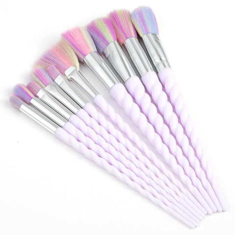 10pcs Unicorn Makeup Brushes Sets Maquiagem Foundation Powder Cosmetic Blush Eyeshadow Women Beauty Glitter Make Up Brush Tools