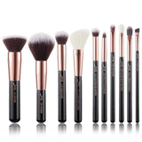 Jessup Makeup brushes set Rose Gold / Black Foundation Powder Eyeshadow Make up Brush 6pcs-25pcs