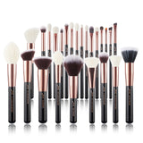 Jessup Makeup brushes set Rose Gold / Black Foundation Powder Eyeshadow Make up Brush 6pcs-25pcs