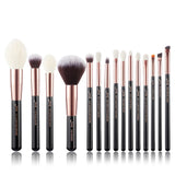 Jessup Makeup brushes set Rose Gold / Black Foundation Powder Eyeshadow Make up Brush 6pcs-25pcs