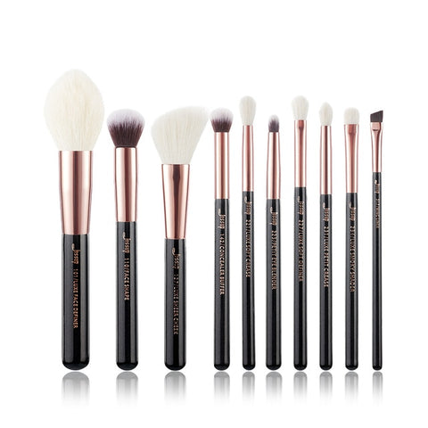 Jessup Makeup brushes set Rose Gold / Black Foundation Powder Eyeshadow Make up Brush 6pcs-25pcs