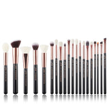 Jessup Makeup brushes set Rose Gold / Black Foundation Powder Eyeshadow Make up Brush 6pcs-25pcs