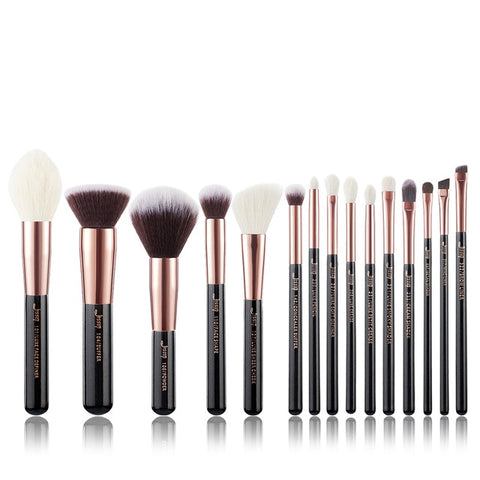 Jessup Makeup brushes set Rose Gold / Black Foundation Powder Eyeshadow Make up Brush 6pcs-25pcs