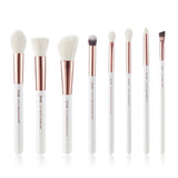 Jessup Makeup brushes set 6-25pcs Pearl White / Rose Gold Professional Make up brush Natural hair Foundation Powder Blushes