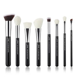 Jessup Makeup brushes set Black/Silver Professional with Natural Hair Foundation Powder Eyeshadow Make up Brush Blush 6pcs-25pcs