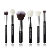 Jessup Makeup brushes set Black/Silver Professional with Natural Hair Foundation Powder Eyeshadow Make up Brush Blush 6pcs-25pcs