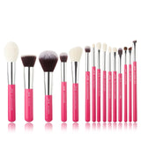 Jessup Rose-carmin/Silver Makeup brushes set Beauty Foundation Powder Eyeshadow Make up Brush 6pcs-25pcs Natural-synthetic hair