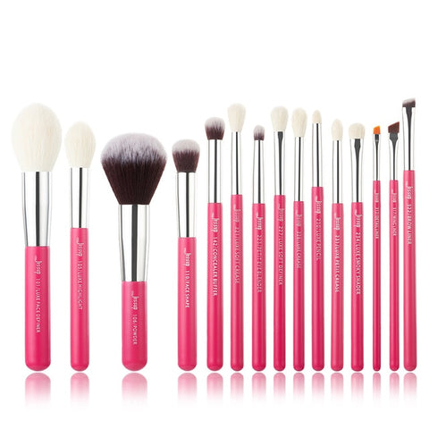 Jessup Rose-carmin/Silver Makeup brushes set Beauty Foundation Powder Eyeshadow Make up Brush 6pcs-25pcs Natural-synthetic hair