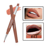 Lips Lipliner Lip Pencil Pen 2 In 1 Waterproof Lipstick Cosmetics Lasting Lip Liner Cosmetic Makeup Cosmeticos Cosmetiquera TSLM