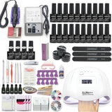 Nail Set for Manicure Kit Gel Nail Polish Set with 35000/20000RPM Nail Drill Machine 120/54W Nail Lamp Nail Art Tools