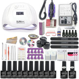 Nail Set for Manicure Kit Gel Nail Polish Set with 35000/20000RPM Nail Drill Machine 120/54W Nail Lamp Nail Art Tools