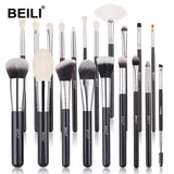 BEILI Black Makeup brushes set Professional Natural goat hair brushes Foundation Powder Contour Eyeshadow make up brushes