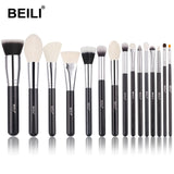 BEILI Black Makeup brushes set Professional Natural goat hair brushes Foundation Powder Contour Eyeshadow make up brushes