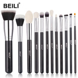 BEILI Black Makeup brushes set Professional Natural goat hair brushes Foundation Powder Contour Eyeshadow make up brushes