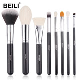 BEILI Black Makeup brushes set Professional Natural goat hair brushes Foundation Powder Contour Eyeshadow make up brushes