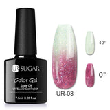 UR SUGAR Rainbow Thermal Color Changing Gel Nail Polish  Glitter Temperature Soak Off UV Gel Varnish 7.5ml Nail Art