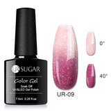 UR SUGAR Rainbow Thermal Color Changing Gel Nail Polish  Glitter Temperature Soak Off UV Gel Varnish 7.5ml Nail Art