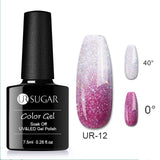 UR SUGAR Rainbow Thermal Color Changing Gel Nail Polish  Glitter Temperature Soak Off UV Gel Varnish 7.5ml Nail Art