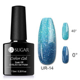 UR SUGAR Rainbow Thermal Color Changing Gel Nail Polish  Glitter Temperature Soak Off UV Gel Varnish 7.5ml Nail Art