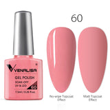 VENALISA Nail Gel Polish High Quality Nail Art Salon 60 Hot Sale Color 7.5ml VENALISA Soak off Organic UV LED Nail Gel Varnish