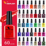 VENALISA Nail Gel Polish High Quality Nail Art Salon 60 Hot Sale Color 7.5ml VENALISA Soak off Organic UV LED Nail Gel Varnish