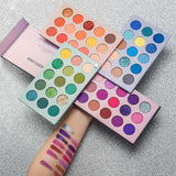 BEAUTY GLAZED 60 Colors Eyeshadow Palette, Glitter Metallic Matte Shimmer Natural 4 In1 Color Board Makeup Palette