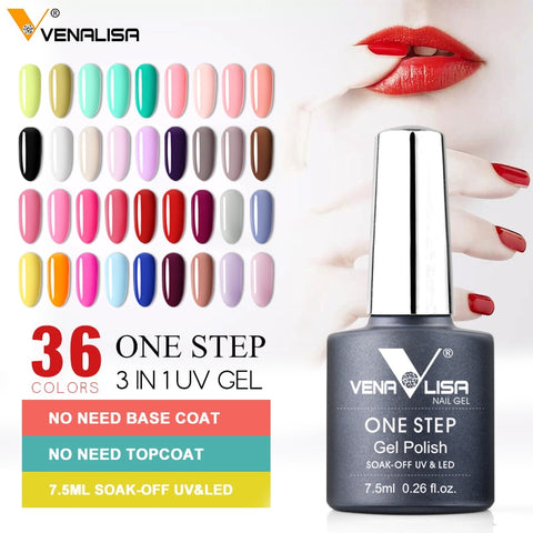 Venalisa 7.5ml One Step Gel Polish High Quality Nail Art Design For Manicure UV Gel Soak Off Red Blue Enamel Nail Polish Varnish