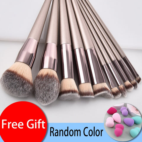 NMKL 10pcs makeup brushes set profashional makeup tools for Eye brush Foundation brsuhes Highlighter Brush mask Brush