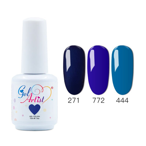 Gelartist 3Pcs/lot Soak Off Classic Blue Color Series Hight quality Nails Aritst Salon UV LED Gel Nail Polish Varnish Lacquer