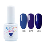 Gelartist 3Pcs/lot Soak Off Classic Blue Color Series Hight quality Nails Aritst Salon UV LED Gel Nail Polish Varnish Lacquer