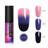 LILYCUTE Thermal Color Changing Gel Polish 3-layers Glitter Soak Off Nail Art UV Gel Varnish  Nail Art Gel Polish 5ml