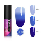 LILYCUTE Thermal Color Changing Gel Polish 3-layers Glitter Soak Off Nail Art UV Gel Varnish  Nail Art Gel Polish 5ml