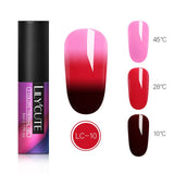 LILYCUTE Thermal Color Changing Gel Polish 3-layers Glitter Soak Off Nail Art UV Gel Varnish  Nail Art Gel Polish 5ml