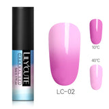 LILYCUTE Thermal Color Changing Gel Polish 3-layers Glitter Soak Off Nail Art UV Gel Varnish  Nail Art Gel Polish 5ml