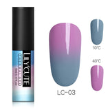 LILYCUTE Thermal Color Changing Gel Polish 3-layers Glitter Soak Off Nail Art UV Gel Varnish  Nail Art Gel Polish 5ml