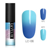 LILYCUTE Thermal Color Changing Gel Polish 3-layers Glitter Soak Off Nail Art UV Gel Varnish  Nail Art Gel Polish 5ml