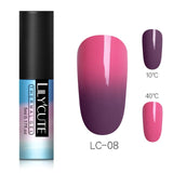 LILYCUTE Thermal Color Changing Gel Polish 3-layers Glitter Soak Off Nail Art UV Gel Varnish  Nail Art Gel Polish 5ml