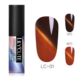 LILYCUTE Thermal Color Changing Gel Polish 3-layers Glitter Soak Off Nail Art UV Gel Varnish  Nail Art Gel Polish 5ml