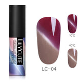 LILYCUTE Thermal Color Changing Gel Polish 3-layers Glitter Soak Off Nail Art UV Gel Varnish  Nail Art Gel Polish 5ml