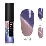 LILYCUTE Thermal Color Changing Gel Polish 3-layers Glitter Soak Off Nail Art UV Gel Varnish  Nail Art Gel Polish 5ml