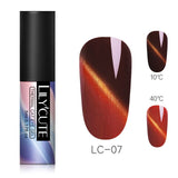 LILYCUTE Thermal Color Changing Gel Polish 3-layers Glitter Soak Off Nail Art UV Gel Varnish  Nail Art Gel Polish 5ml