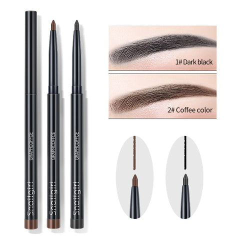 1Pcs Eye Make Up Automatic Rotating Eyeliner Pencil Black Coffee Waterproof Eyebrow Pen Eye Liner Cosmetics Charming Eyes Makeup