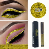 16 Color Shiny Pearlescent Waterproof Lasting Eyeshadow Glitter Liquid Eyeliner Makeup Metallic Eye Liner Cosmetic Tools TSLM2