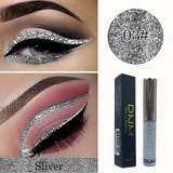 16 Color Shiny Pearlescent Waterproof Lasting Eyeshadow Glitter Liquid Eyeliner Makeup Metallic Eye Liner Cosmetic Tools TSLM2