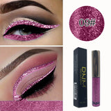 16 Color Shiny Pearlescent Waterproof Lasting Eyeshadow Glitter Liquid Eyeliner Makeup Metallic Eye Liner Cosmetic Tools TSLM2