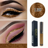 16 Color Shiny Pearlescent Waterproof Lasting Eyeshadow Glitter Liquid Eyeliner Makeup Metallic Eye Liner Cosmetic Tools TSLM2