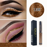 16 Color Shiny Pearlescent Waterproof Lasting Eyeshadow Glitter Liquid Eyeliner Makeup Metallic Eye Liner Cosmetic Tools TSLM2